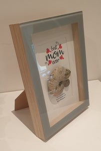 Mum Love Frame - featuring Iridescent Ammonite Fossils