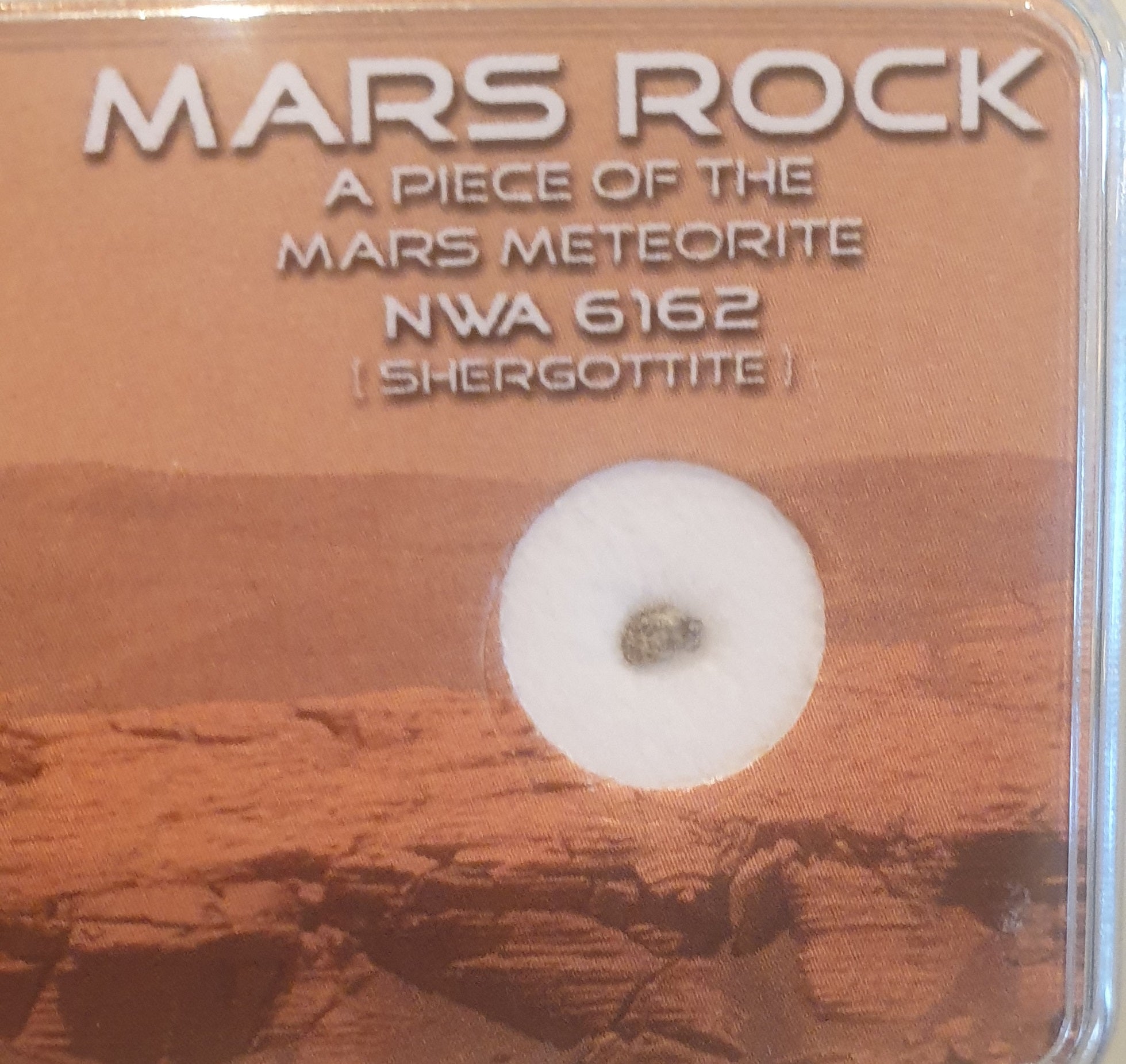 Adult Mars book PLUS authentic 11mg Meteorite from Mars<br>