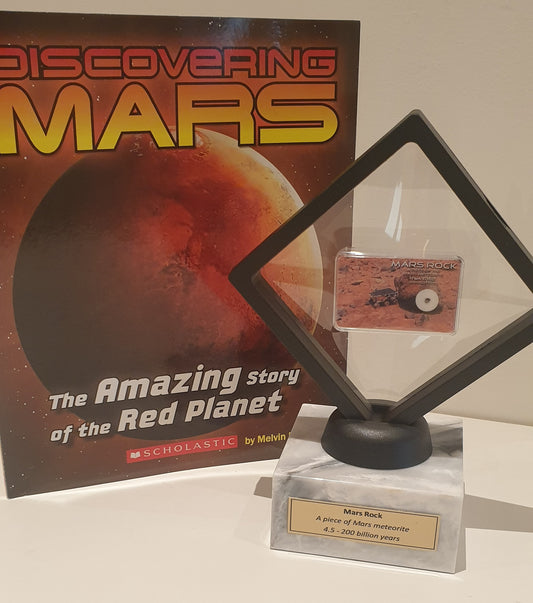 7-12 year-old book PLUS authentic 9mg Meteorite from Mars