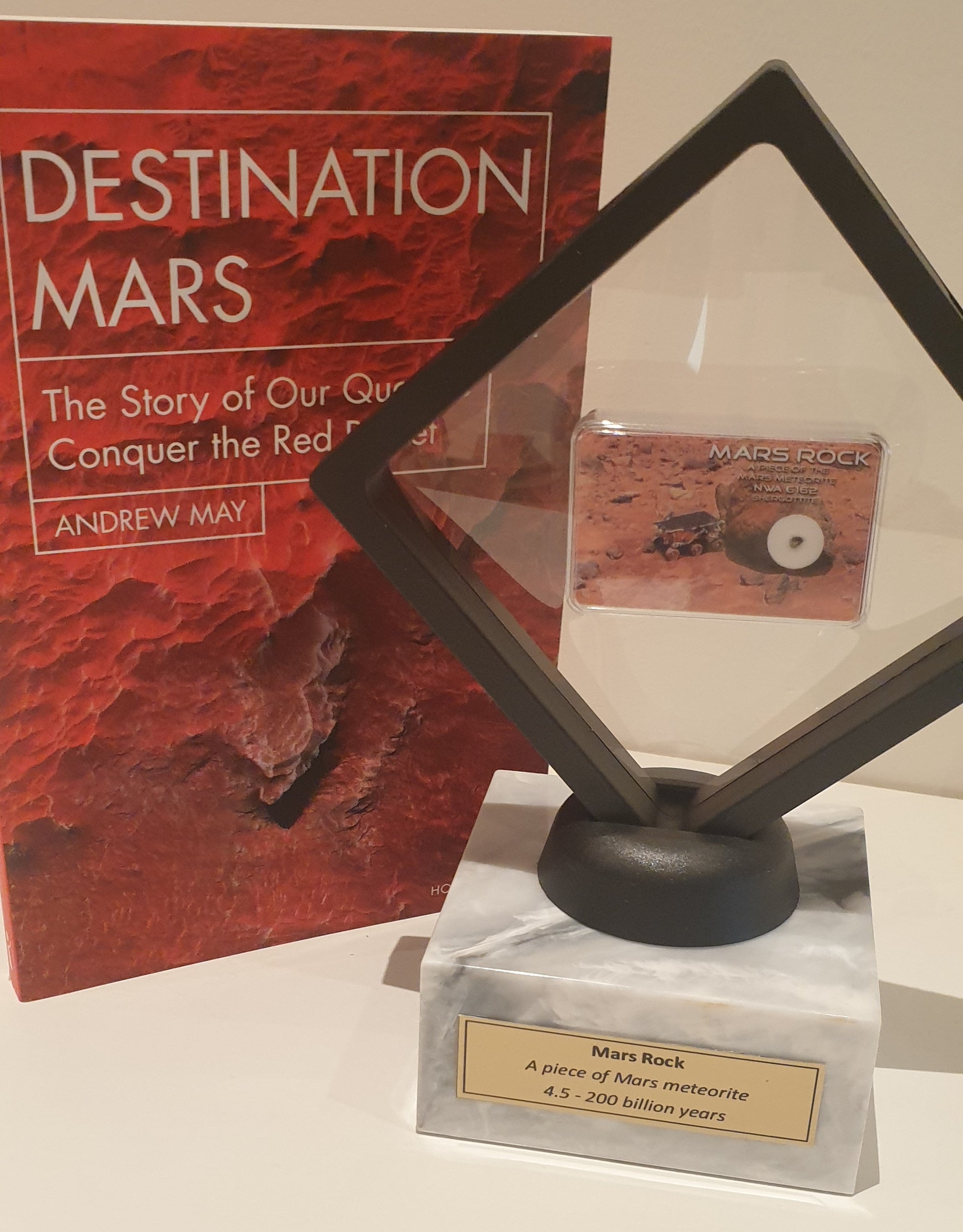 Adult Mars book PLUS authentic 11mg Meteorite from Mars<br>